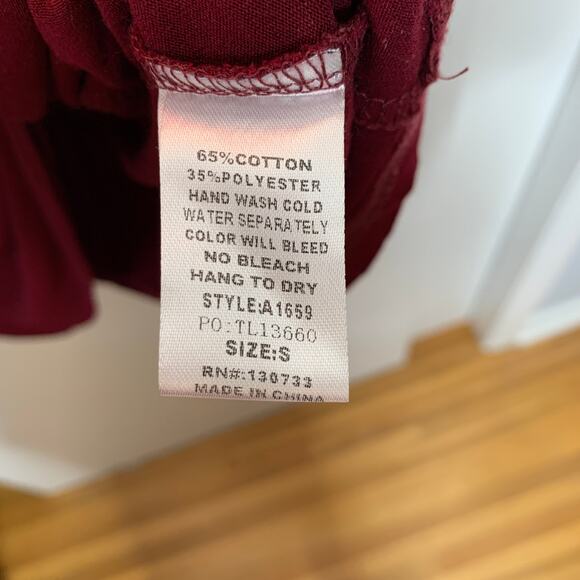 3/$20 Umgee red pleated skater three quarter sleeve flared mini dress SZ S - Picture 8 of 9